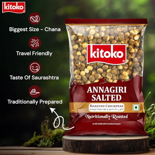 Image of Kitoko Roasted Salted Annagiri Chana 500gm, Whole with Skin