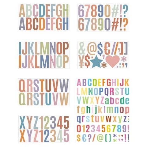 Letter Stickers, Vinyl Self Adhesive Alphabet Letter Number Stickers for Bulletin Board DIY Crafts Art Home Classroon Decoration (2.5 Inch, Boho Color) Cover