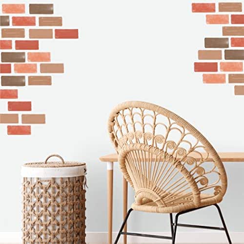Faux Brick Wall Decals by Wallency Peel and Stick, Removable, Repositionable Matte