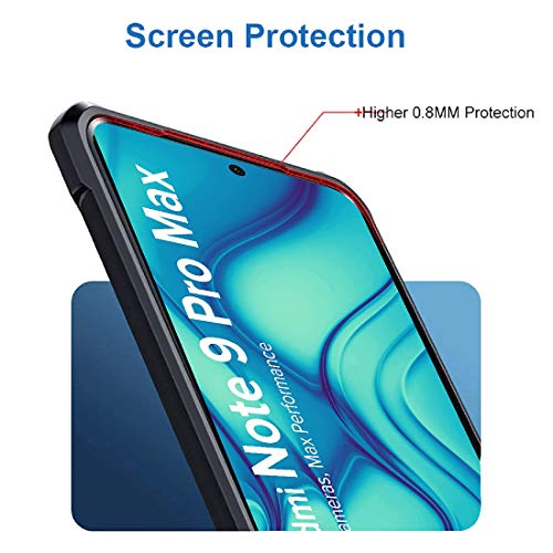 Image of Thermoplastic Polyurethane, Plastic Soft Shockproof Clear Case Air Cushion Hybrid Cover for Mi Redmi Note 9 Pro /Redmi Note 9 Pro Max /Poco M2 Pro - Black