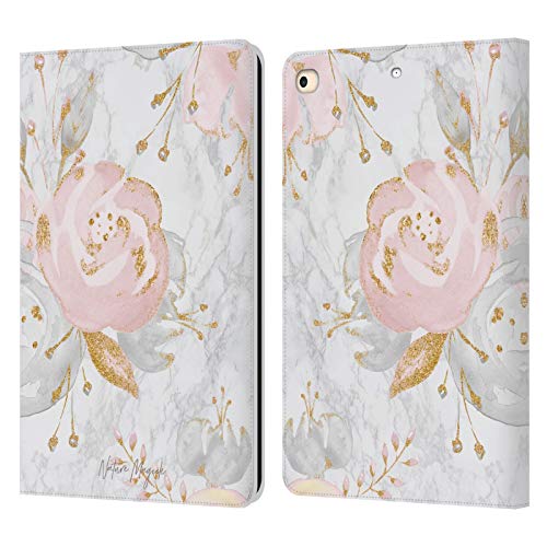 Étui iPad 9.7 marbre et roses Nature Magick housse portefeuille cuir