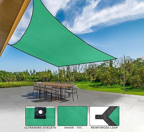 Image of Newtone Multipurpose Shade Net /Green Net - 75% Sunblock (05 ft x 15 ft) | UV Stabilized & Heavy Duty | Ideal for Terrace, Lawn, Balcony & Greenhouse - Green Color