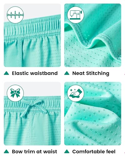 Image of Angel season Girls Board Shorts UPF 50+ Quick Dry Swimsuit Shorts Kids Breathable Bathing Suit Shorts Size 7-14