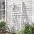 Dura-Trel Wellington 28 by 75 Inch Indoor Outdoor Garden Trellis w/Ground Anchors, Plant Support for Vines, Climbing Plants, & Vegetables, White