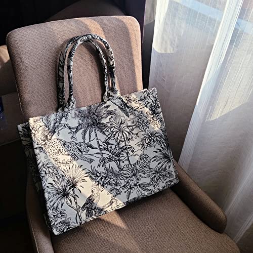 Ncduansan NA998 Fashion Luxury Tote Bag Cotton Linen One Shoulder Handbag Large Capacity Jacquard Embroidery Retro Exquisite Graffiti thumb #7