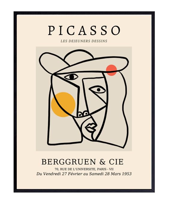 ShopHaven Picasso Drawing, Abstract Art, Picasso Print, Picasso Poster, Picasso Art Print, Exhibition Poster, Picasso Sketch Art (11x14)
