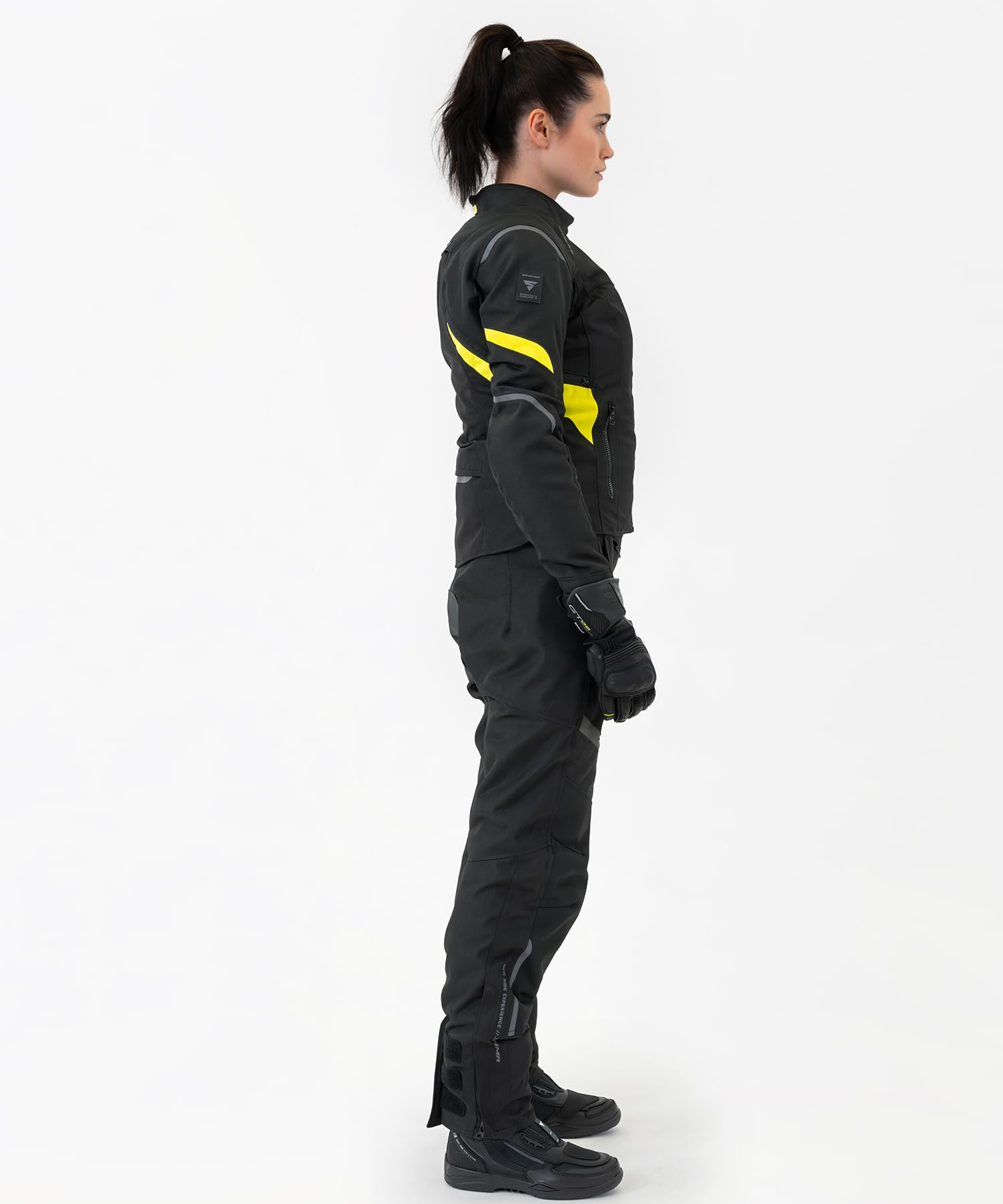 Shima Rush Motorradhose Damen mit Protektoren Mesh | Airforce Knieprotektoren | Sommer Motorrad Hosen Winter Wasserdicht Motorradkombi Motorradjacke Touren (Schwarz, Frauen, Textilehose, Größe 3XL)