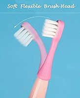 Vista 6 de 6 paquetes de cepillos de dientes para niños, cepillos de dientes de setas encantadoras con cerdas extra suaves para niños de 1 a 3 años