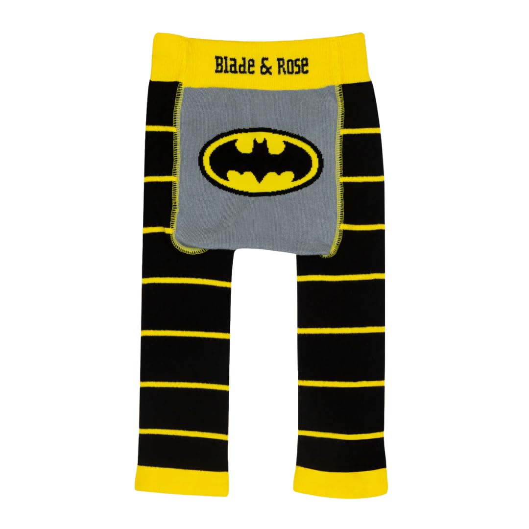 Blade & Rose Unisex Black/Yellow | Batman™ Get Ready Leggings | Clothing For Babies & Toddlers 3-4 Years |