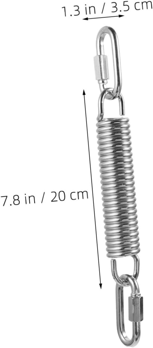 SOLUSTRE Heavy Duty Swing Spring with Connecting Rings 6mm Carbon Steel Tension Spring for Hammock Chair and Punching Bag Shock Absorbing Set of 2 for Porch and Outdoor Hanging Chairs