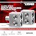 DS18 DPIV1/0 Pair of Copper Dual 1/0 Gauge to 1/0 Gauge Amp Input Reducers with Offset Stub - Adapter to Add Two 0 Gauge Terminals to Single Zero Gauge Terminal Input Amplifier - Pair