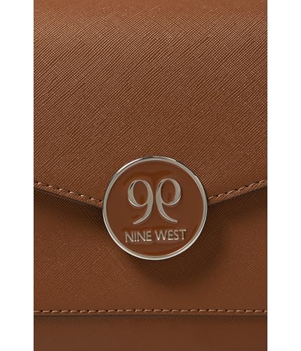 Nine West Natala Top Handle Flap, Saddle Tan3