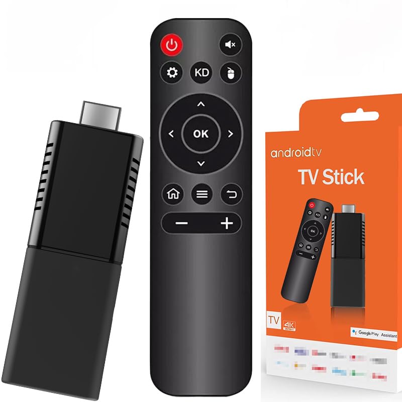 Android TV Stick 4K DDR4 2GB RAM 16GB ROM H313 Quad-Core 64bit WiFi5 Dual 2.4G/5G WiFi HDR10+ HD Smart TV Stick Box (2+16)