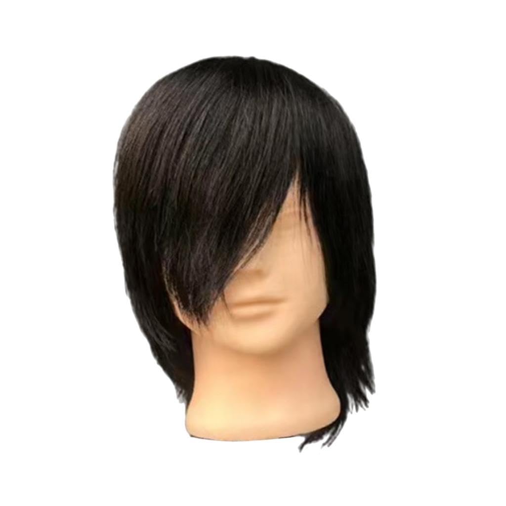 Testa di Manichino Maschile con Capelli Veri, Ideale per Tagli di Precisione, Tinture E Permanenti.