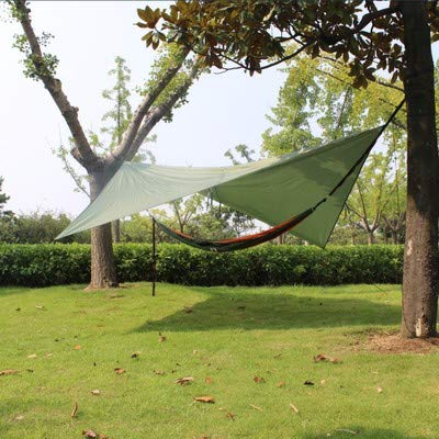 Bâche De Camping Imperméable 3x3 M - Armée Verte, Protection UV, 8 œillets