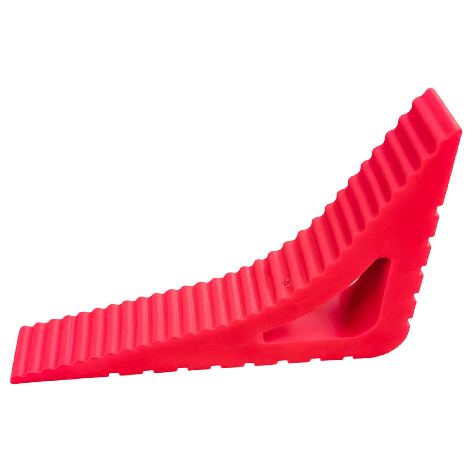 Tertioi Red Creative Triangle Door Stopper Shock Absorbing Block Wedge Door Stopper Soft Bumper Guard Creative Shape Door Stop