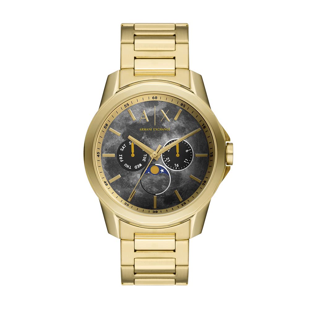 Armani Exchange Stainless Steel Analog Gray Dial Men Watch-Ax1737, Gold Band (B0BQZG2PJX) Amazon Price History, Amazon Price Tracker