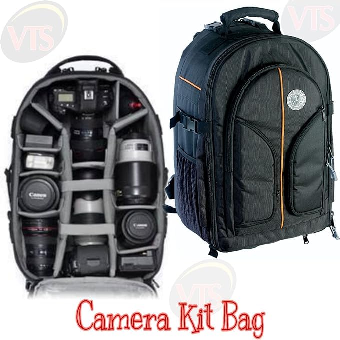 Image of VTS DSLR Camera Backpack Bag Waterproof Shock Proof For Lens Accessories Bag For Camera Camera Bag N001, Black