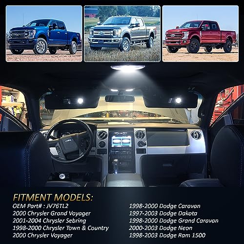 Cubierta de luz de cúpula interior LED para Dodge Ram 1500 miniatura 4