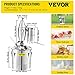 VEVOR Alcohol Still 13.2Gal/50L Alcohol Distiller With Ceramic Balls for Purer Wine Distillery Kit for Alcohol With Brewing Kit for DIY Whisky Wine Brandy