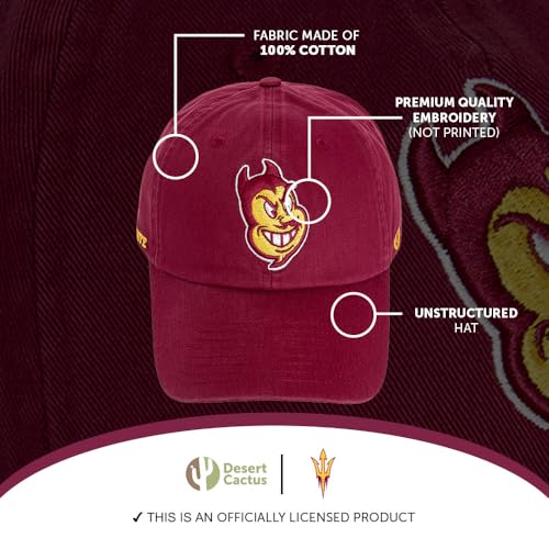 Gorra bordada Arizona State University roja ajustable miniatura 4