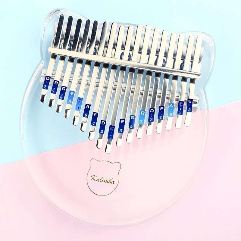 Dyna-Living Kalimba Instrument, Bula Kalimba 17 clés Transparent Acrylique Daumenklavier pour enfants adultes débutants - Les Beatles, Paul McCartney, John Lennon, RIngo Starr, George Harrison Dyna-Living Kalimba Instrument, Bula Kalimba 17 clés Transparent Acrylique Daumenklavier pour enfants adultes débutants – Image 3