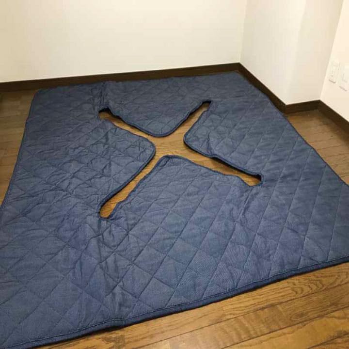 Amazon.co.jp: デニム 掘りごたつ 敷き布団 長方形 190×240cm ブルー