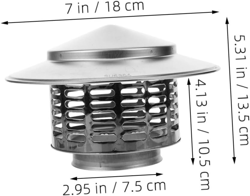 Mikinona 4pcs Fireplace Chimney Cap Vent Cover Plate Rv Roof Vent Rain Cover Chimney Protector