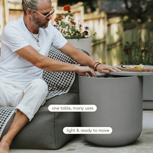 Image of Veradek Kona Cooler Side Table - Outdoor Cooler Table and Ice Chest