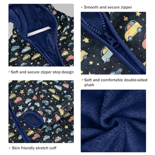 Cute Car Star Boys Fleece Coat,Children's Zip-Up Hoodie Jacket,Baby Warm Fashion Outerwear 3-10T,A1132943