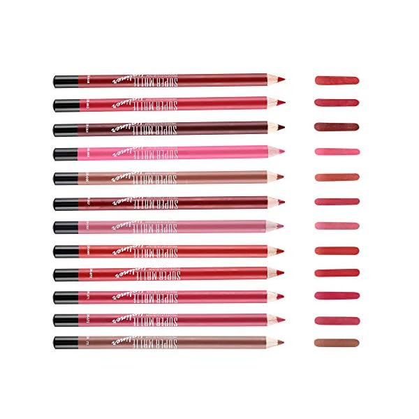 Wismee-12-Colors-Lip-Liner-Professional-Matte-Lip-Liner-Pencil-Set-with-Sharpener-Waterproof-Long-Lasting-Smooth-Natural-Filler-Contour-Shaping-Lip-Makeup-for-Woman-Soft-Lip-Liner-Pen-Makeup-Cosmetic Wismee 12 Colors Lip Liner Professional Matte Lip Liner Pencil Set with Sharpener Waterproof Long Lasting Smooth Natural Filler Contour Shaping Lip Makeup for Woman Soft Lip Liner Pen Makeup Cosmetic