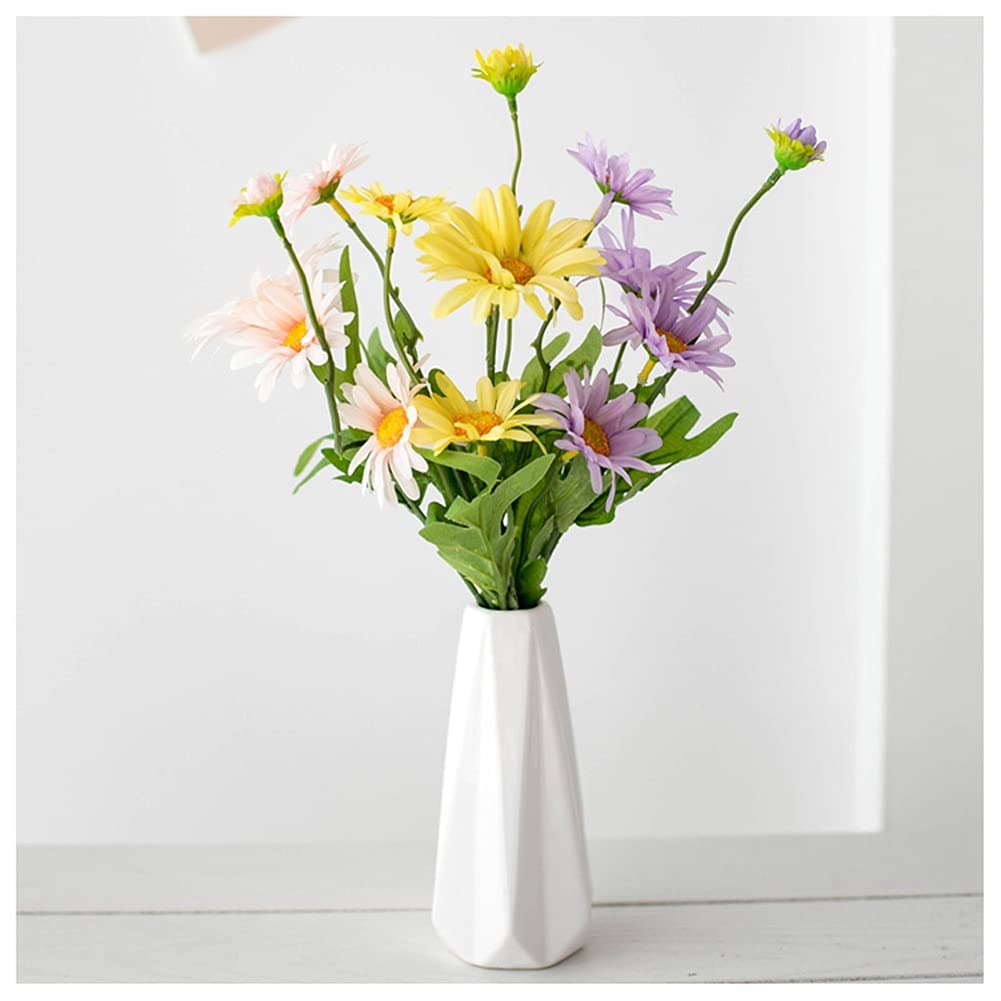 MYUYEE Artificial Flowers Artificial Flower Small Chrysanthemum Bouquet Decoration Living Room Shop Office Flower Arrangement Fake Flower Decoration Realistic Wedding Flowers Fl(B)