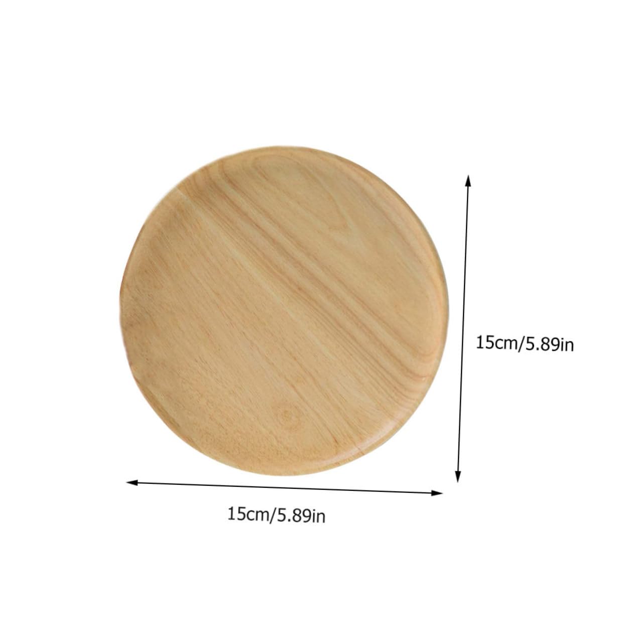 PRETYZOOM Solid Wood Barbecue Tray Snack Tray Food Platter Wooden Dishware Service Plate Large