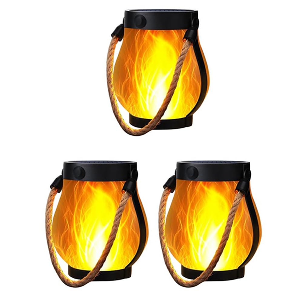 Lanterne solaire flamme pour une ambiance de jardin chaleureuse