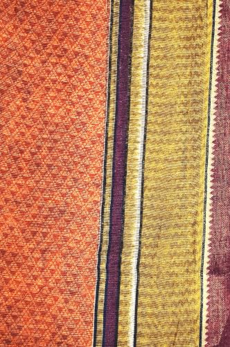 Image of Women Dupatta Orange with Gold Border