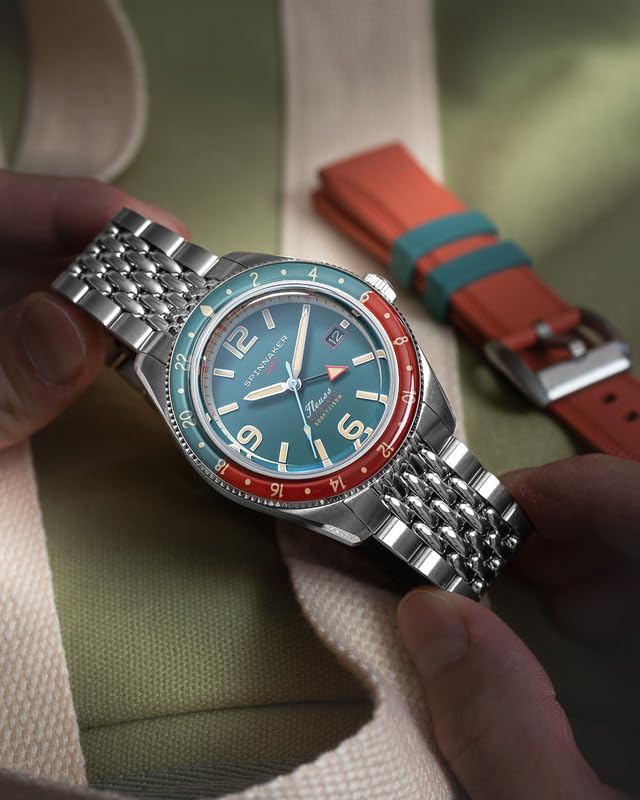 Image of Spinnaker Men's 43mm Fleuss GMT Automatic Watch with Solid Stainless Steel Bracelet SP-5120