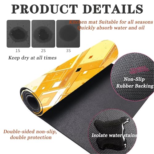 Alfombras de cocina absorbentes lavables para proteger suelos de pasillo y lavadero 3