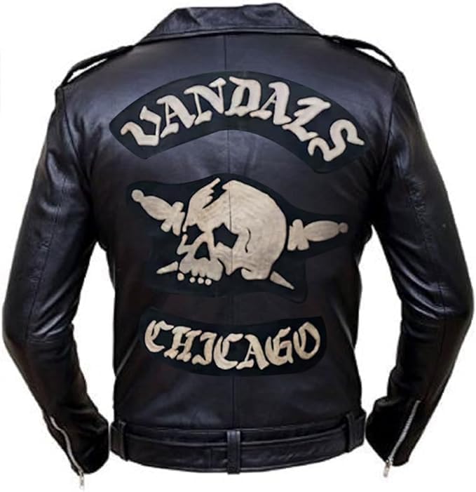The Bikeriders Tom Hardy Vandals Chicago Black Genuine Leather Johnny Motorcycle Jacket2