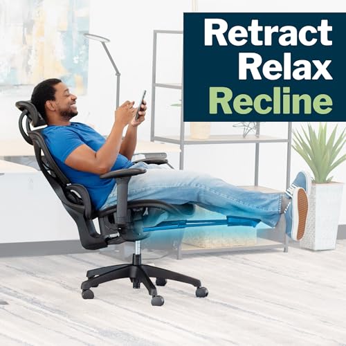 Image of Vari ComfortFlex Office Chair (Gen 2) - Ergonomic Chair with Dynamic Lumbar Support - Adjustable Headrest and Retractable Leg Rest - Fully Customizable for Home or Office