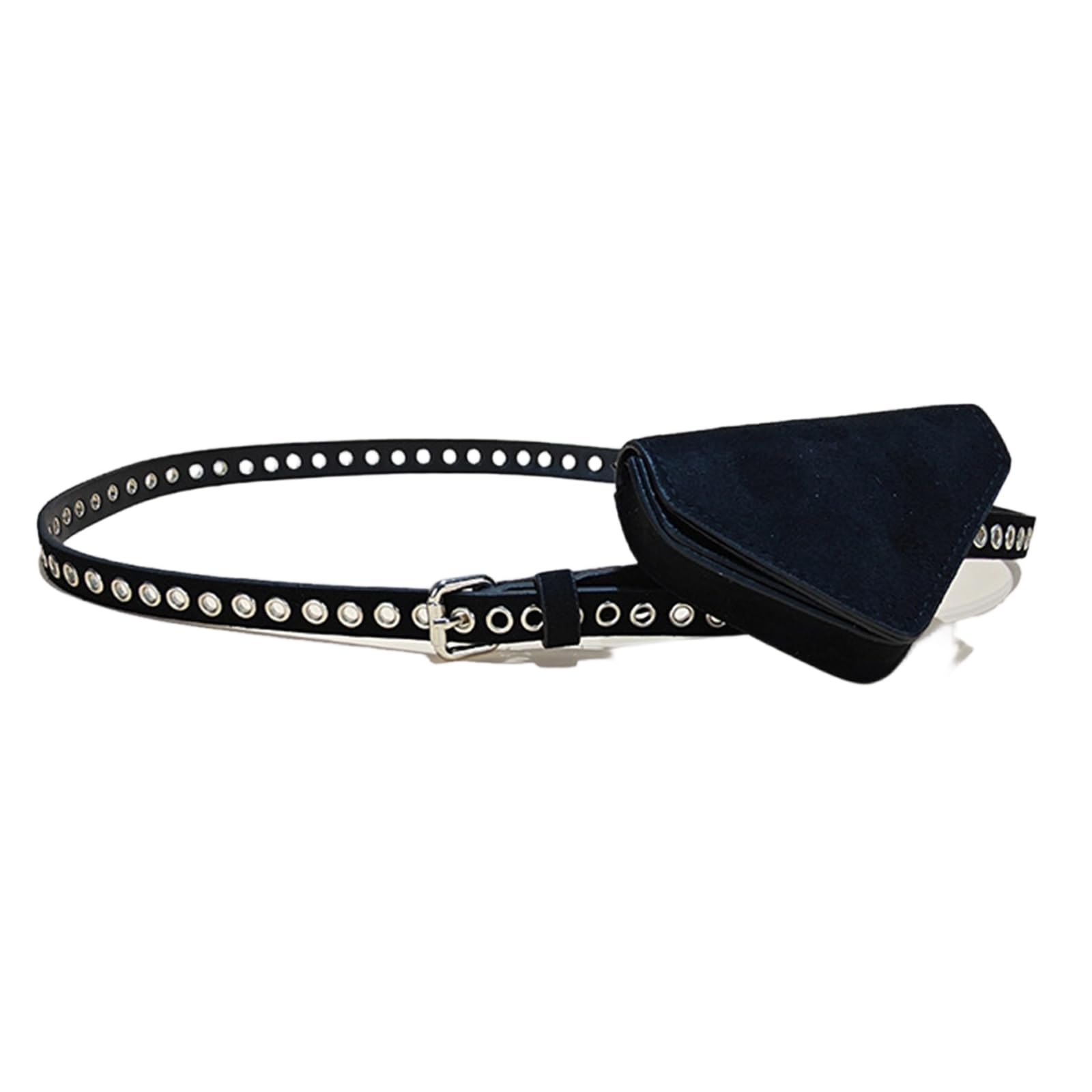 MICFENY Skinny Waist Belt with Hip Bag Sueded Like Women Adjustable Waist Pack Belt Large Eyelet Waiststrap for Everyday Use