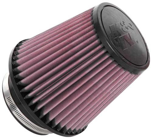 K&N ユニバーサル クランプオン エアフィルター 高性能、プレミアム、洗浄可能、交換フィルター: フランジ直径: 4インチ、フィルター高さ: 6インチ、フランジ長さ: 1.75インチ、形状: ラウンドテーパー、RU-5060。