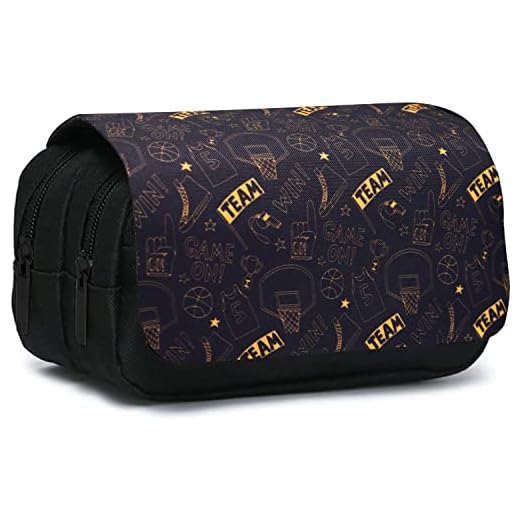 Huaxintoys Trousse à Crayons, Grande Capacité Basketball Crayon Sacs, Étui à Crayons Basketball Trousse à Crayons pour Enfants Stockage de la Papeterie pour Les Étudiants Adolescents (A)
