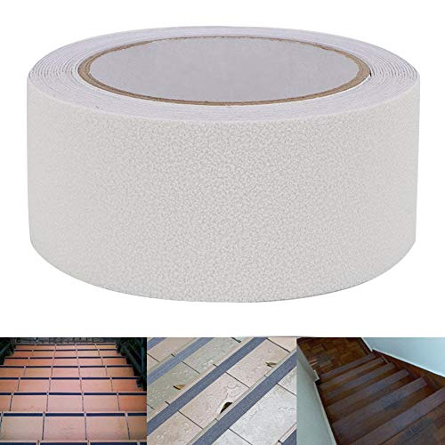 Hilitand PEVA/PU Anti Slip Tape Rubber Non-slip Tape Floor Stair Step Anti Slip Abrasive Safety Strip 5m for Stairs Tread Step.(White) - Image 4