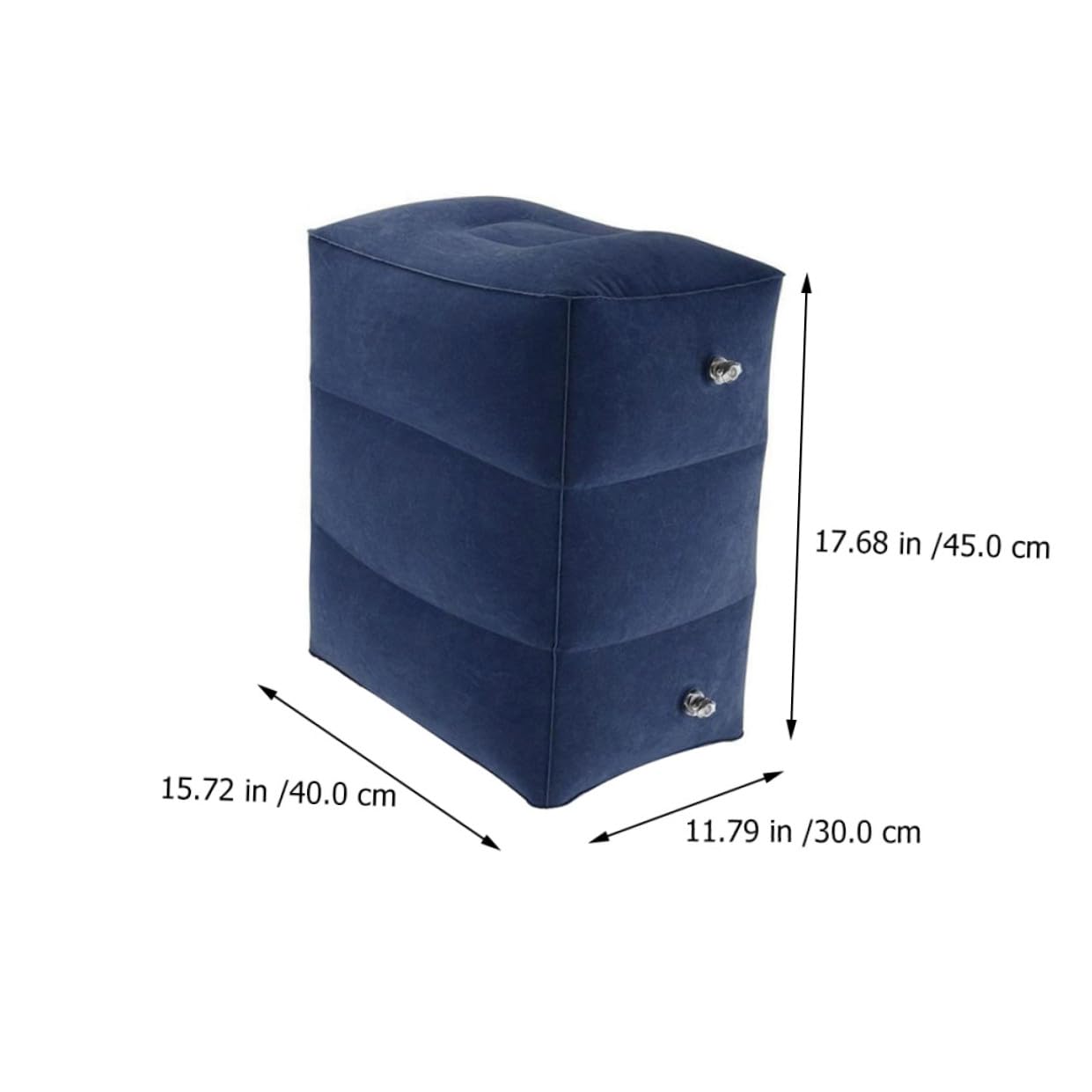 HOMSFOU 2 Pièces Coussin Gonflable de Voyage Ajustable Hauteur Repose Pratique Couleur Bleu Foncé pour Aérien et Camping