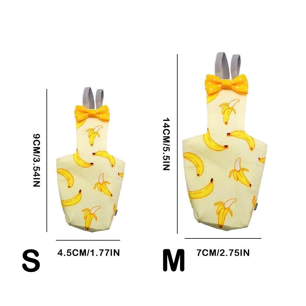 ZXCVWWE Pañal de loro con pajarita de frutas coloridas, floral, lavable, cacatúa, grande, pájaros, palomas, ropa mediana y pequeña, T2L6