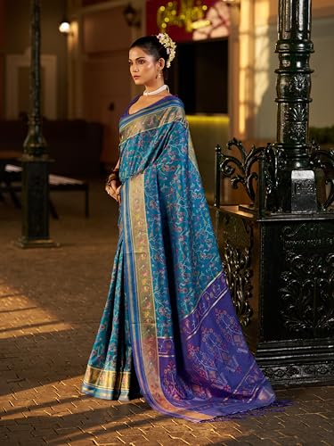 Image of SWORNOF Women's kanjivaram banarasi silk saree Zari Woven for festival Wedding silk with rich pallu Design sarees for women with Unstitched blouse piece