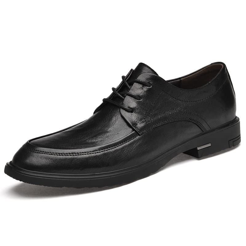 Chaussures Oxford homme cuir véritable Derby mariage habillé à lacets et talon bloc stable