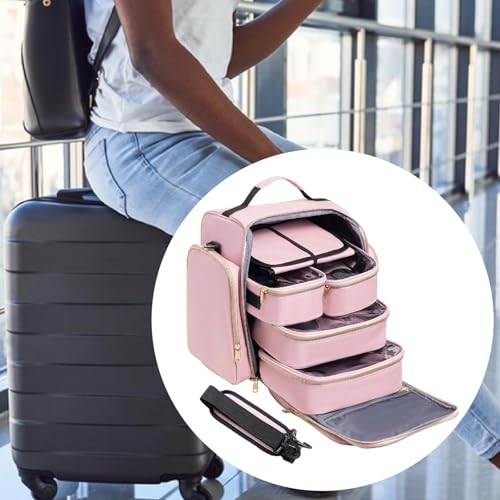 Travel Makeup Bag Portable Cosmetic Bag for Cosmetics Brushes Hair Tools3