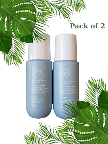 Protect G H Plant-Based Antiperspirant Roll-On Deodorant 2 Pack 100 ml (3.4 fl.oz Each) With Cica Complex Water, Prebiotics & Green Tea - Long Lasting Protection - Vegan & Cruelty-Free, No Residue image 4
