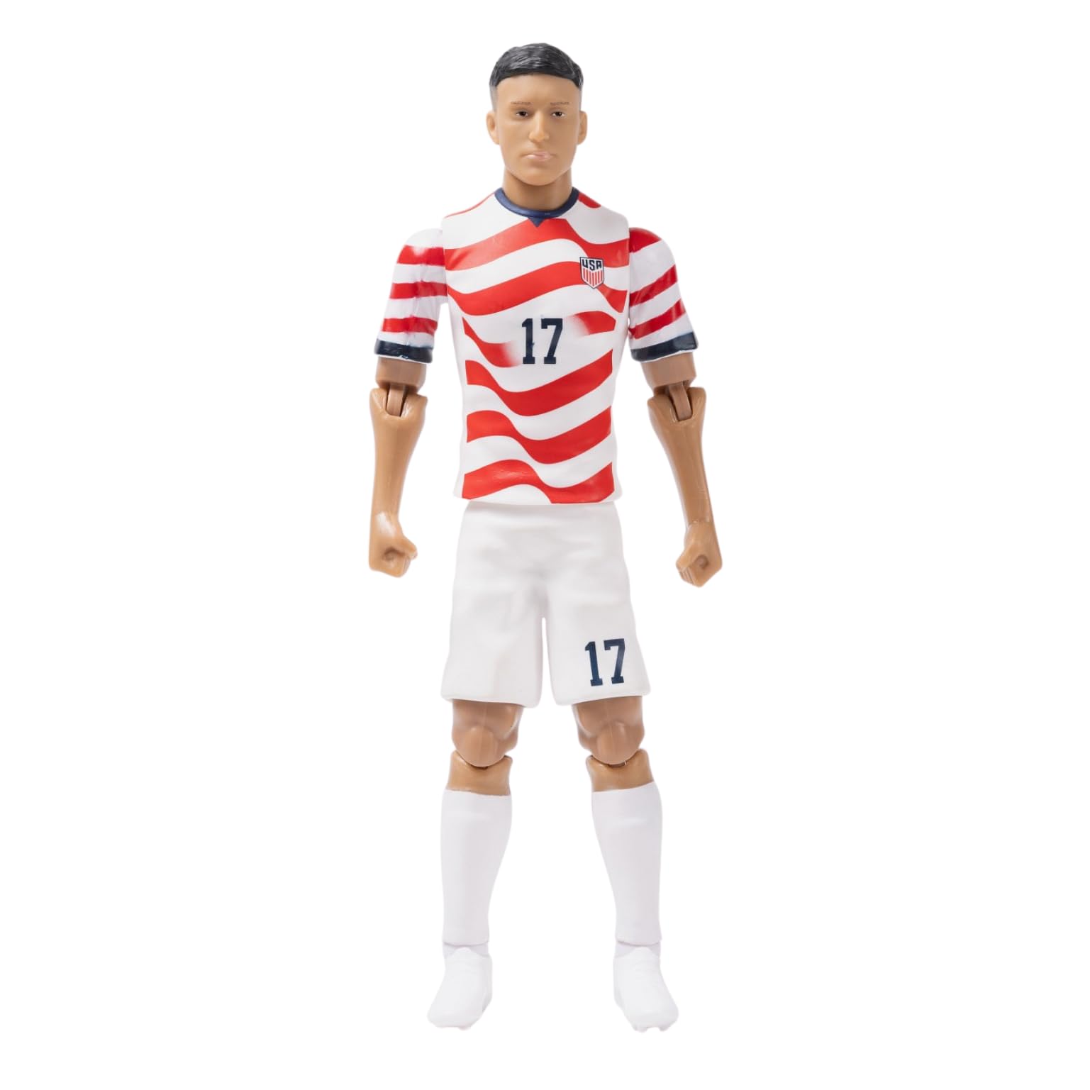Sockers Banbo Toys 2026 USMNT Alejandro Zendejas Home Jersey 2026 Figura de acción de fútbol coleccionable de 8 pulgadas